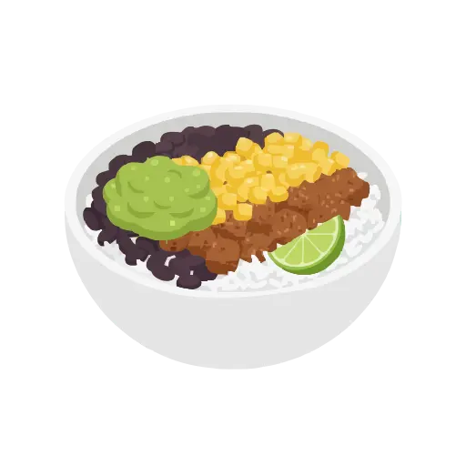Burrito bowl icon
