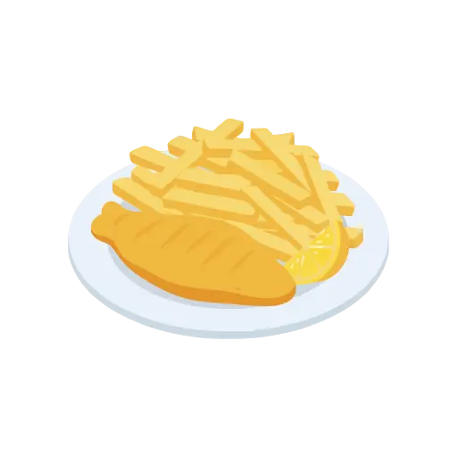 Fish and chips icon