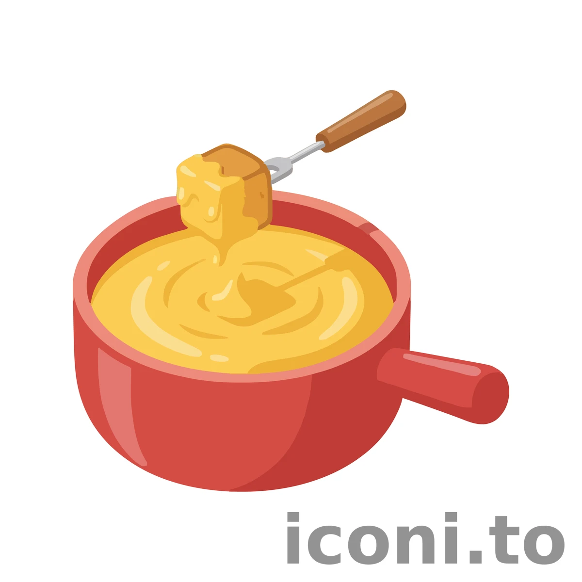 Cheese fondue icon