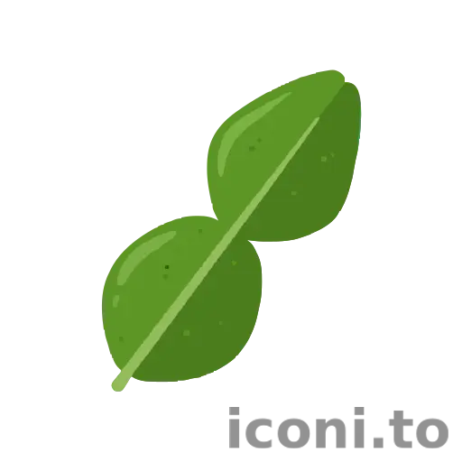 Kaffir lime leaf icon