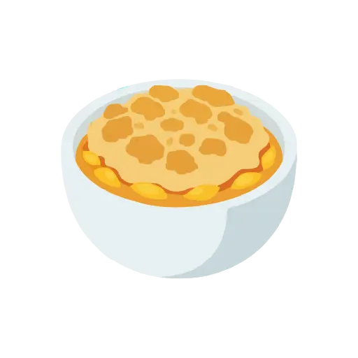 Peach cobbler icon