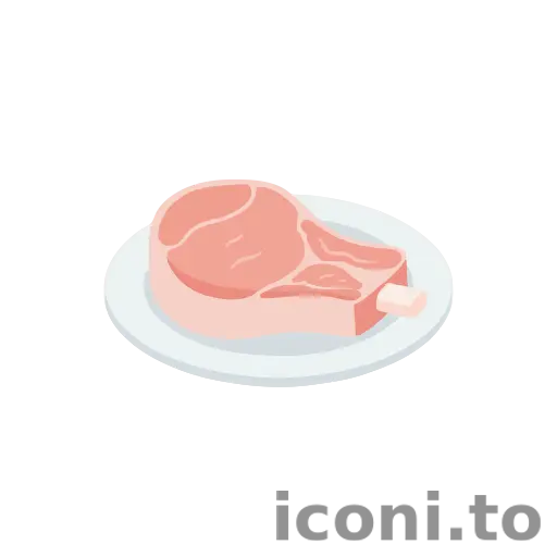 Pork chop icon