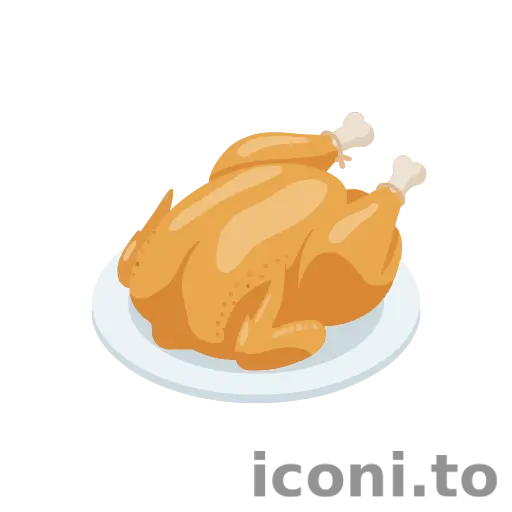 Roast chicken icon