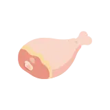 Chicken thigh icon
