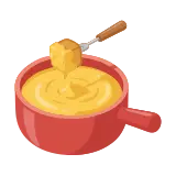 Cheese fondue icon