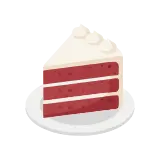 Red velvet cake icon